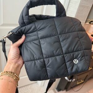 lululemon athletica Black Quilted Crossbody Bag